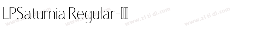 LPSaturnia Regular字体转换